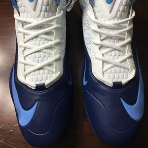 Nike Mens Blue Arch Beam Football Cleats Sz 18